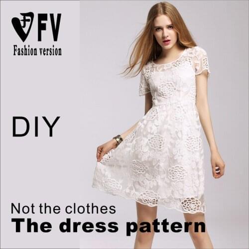 Pattern cutting and sewing structure of summer dress 1:1 pattern BLQ-293