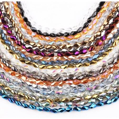 Jewelry Design Supplies 4/6/8mm Faceted Crystal Glass Irregular Beads DIY Making Crafts Materials To Make Necklaces Accessories