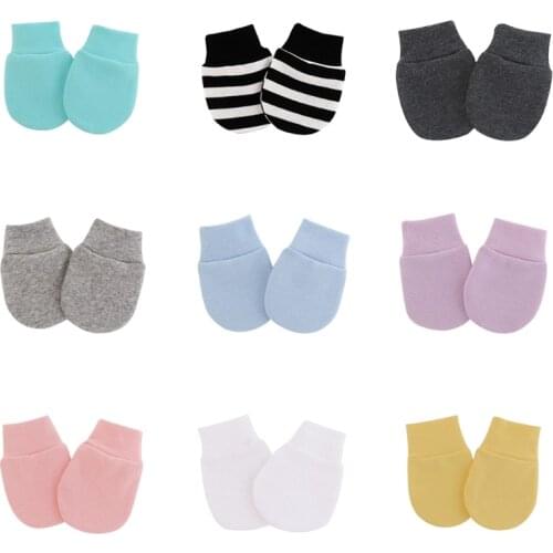 1 Pair Baby Anti Scratching Soft Cotton Gloves Newborn Protection Face Scratch Mittens Infant Handguard Supplies