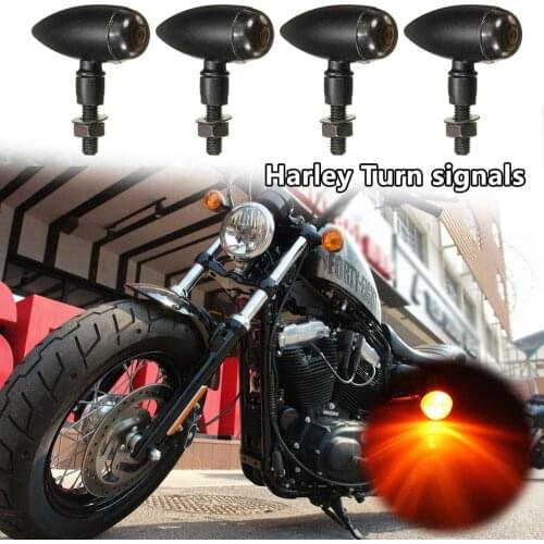 1 Pair Chrome Motorcycle Bullet Turn Signal Indicator Light Lamp For Honda/Yamaha/Suzuki/Kawasaki