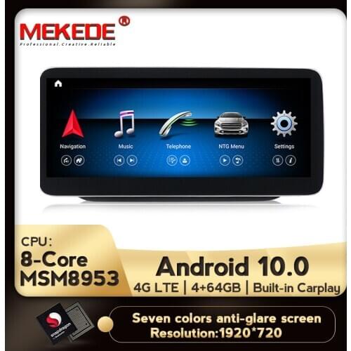 4G+64G android10.0 MSM 8953 Snapdragon 625 Car gps navigation multimedia player for Mercedes Benz B Class W245/W246 2011-2018
