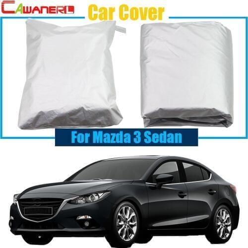 Cawanerl For Mazda 3 Sedan Car Cover UV Anti Sun Shield Snow Rain Resistant Protection Cover