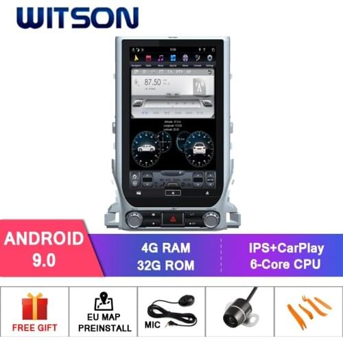 WITSON TESLA STYLE Vertical Screen Android car dvd with GPS For TOYOTA LAND CRUISER 2016 HIGH car radio dvd with GPS
