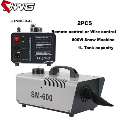 Free Shipping 2pcs/Lot 600W Snow Blower Machine Wedding Foam Snowmaking Remote Control Or Wire Control