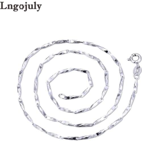 Hot Sale Mens Chain Fine Jewelry Pure 100% 925 Sterling Silver Chain Necklaces For Men Boyfriend Silver 925 Jewelry