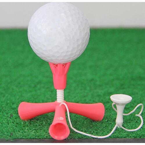 1 Golf Tees Self Standing Practice Training Ball Holder Anti-flying Rotatable Tripod Adjustable Height Golf Nail Golf Accessory