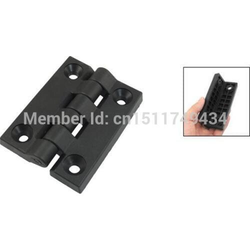 Door 100mm x 80mm Tight Pin Axle Reinforced Black Bearing Hinge 2PCS