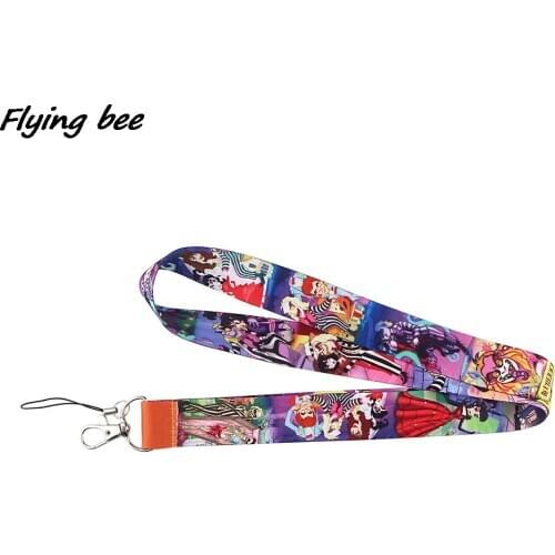 Flyingbee Cartoon Character Creative Lanyard ID Card Mobile Phone Rope Key Lanyard Neck Straps Accessories Halloween Gift X1124