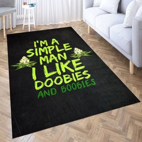 Doobies and Boobies Carpet for Living Room 3D Anime Cartoon Rug Gamer Teen Room Bedside Lounge Rug Kids Children Floor Mats