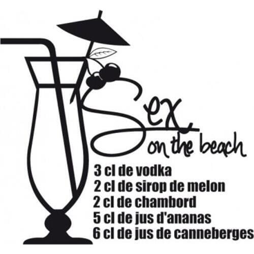 KUCADA Fruit juice wall sticker for home decoration kitchen decal diy removable black wallpaper WP1535