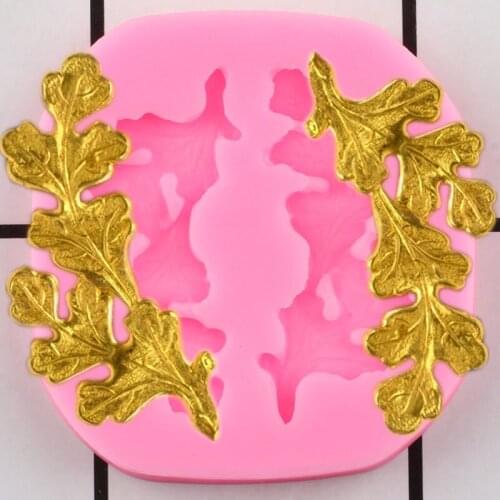 Leaves Lace Silicone Mold Jewelry Resin Clay Molds Baroque Relief Border Fondant Cake Decorating Tools Candy Chocolate Moulds