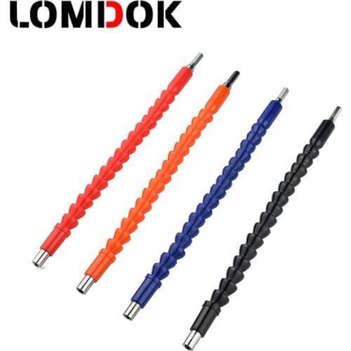 LOMDOK 1pc 1/4''/6.35mm Flexible Shaft Hex Flex Electronics Drill 295mm Extention Screwdriver drill Bit Holder Connect Rod Tools