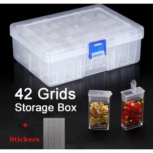 42 Grids Diamond Painting Tools Beads Container Rhinestone Storage Box Diamond Painting Accessories Tools Wholesale Price