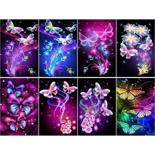 Nuevo DIY diamante pintura 5D mariposa colorida patrón de mosaico bordado de diamantes decoración del hogar regalo de Año Nuevo