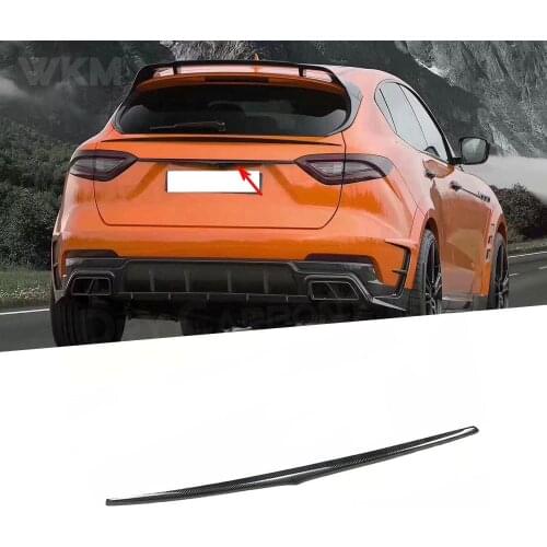 Fit For Maserati Levante 2016-2019 Rear boot Cargo Lid Trim Spoiler Bumper Cover Carbon Fiber Decorating Strip Sticker