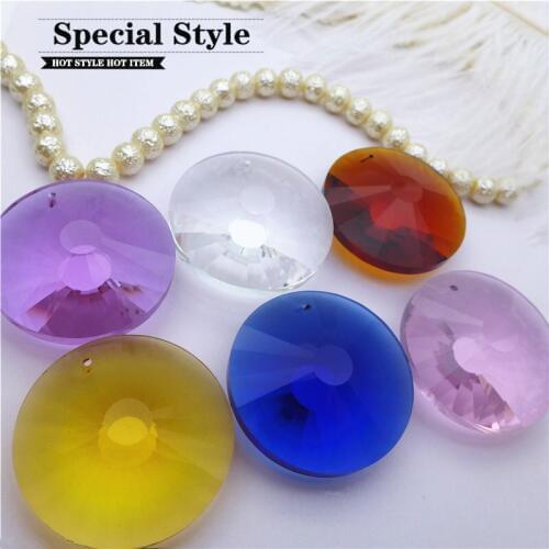 40mm crystal round shape big pendants lamp curtain chandelier drops jewelry DIY findings accessories glass hanging K9 clear12pcs