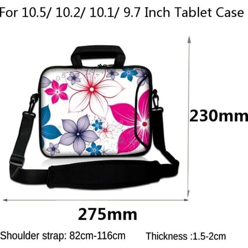 Casual Women Briefcase Shoulder Strap Handbag Sleeve Netbook Bag For iPad Air 3/ iPad Pro 10.5" 9.7" 10.1" 10.2" 10" Tablet Case