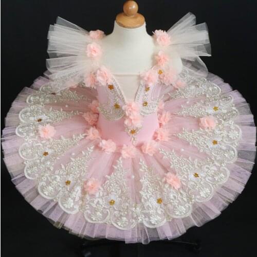 Peach Pink Professional Ballet Tutu For Kids Adulto Pancake Tutu Women Ballerina Dress Swan Dance Costumes Ballet Dress Girls