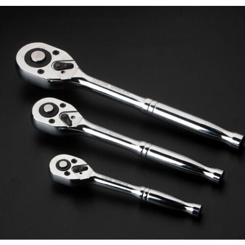 HEAVY DUTY QUICK RELEASE RATCHET HANDLE SET 1/4" 3/8" 1/2" DR CARBON STEEL Ratchet Handle