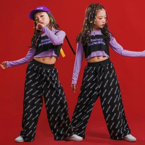 Dancer Outfit Jazz Dancewear Girls Set Festival Clothing Cheerleader Uniform Designer Clothes Stage Costume Casual Pants JL2917