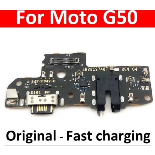 USB Charging Port Dock Connector Board Replacement Parts For Motorola Moto G50 With Main Mianboard Flex Cable