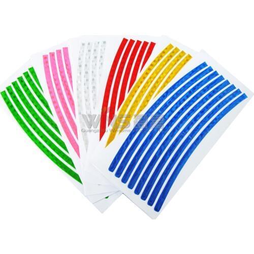 Waterproof Reflective Crystal Wheel Rim Strip Sticker Blue Green Red Pink for BMW Mini Cooper All Car Accessories Decoration