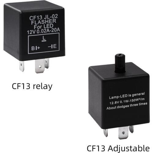 YUNPICAR CF13 JL-02 3Pin LED Turn Signals Flasher Relay Hyper Flash Fix for LED 12V 0.02A-20A