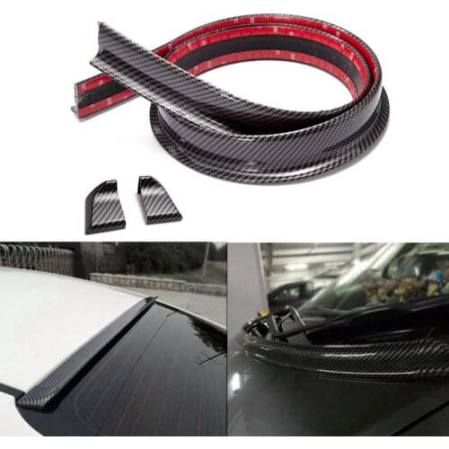 4.9ft (150cm/1.5m) 45MM Carbon Fiber Auto Body Trunk Rear Boot Lip Spoiler