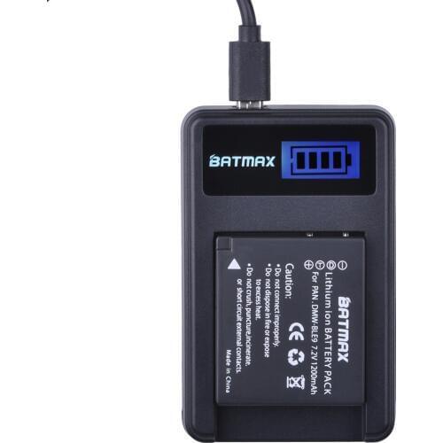 1Pcs DMW-BLG10 BPDC15 Battery and LCD Charger for Panasonic Lumix GF6,GX7,GX80,GX85,GX7 Mark II,LX100,D-Lux(Type 109)