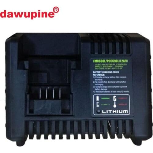Dawupine Li-ion Battery Charger For Black Decker Porter Cable Stanley 10.8V 14.4V 18V PCC690L L2AFC FMC690L