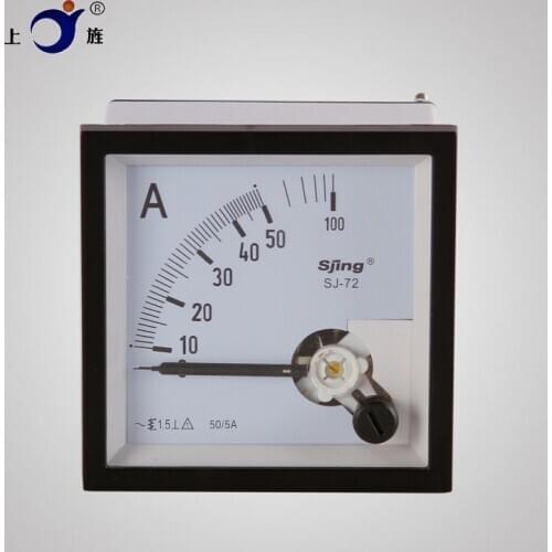 1PCS SJ-72 CP-72 SQ-72 CZ-72 AC 500/5A 750/5A 800/5A 1000/5A 2000/5A 100/5A 300/5A Analog Panel Meter Ammeter Amperemeter
