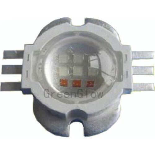 10X High quality six pin 9W/27W RGB LED lamp beads with 90 degree LED lens supper brightness rgb led light source free shipping