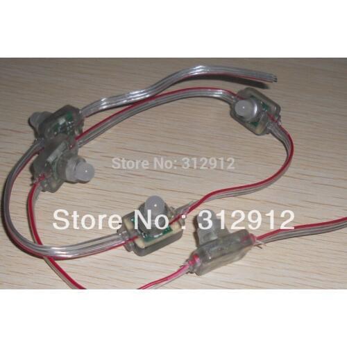 100pcs DC12V WS2811 LED pixel node,with transparent wire;size:L26mm*W18mm*H22mm