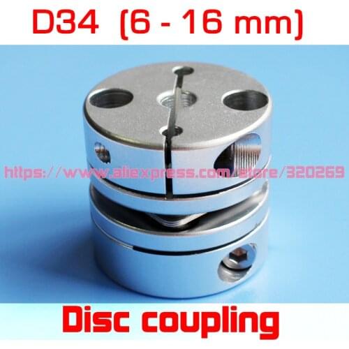 2pcs Servo Motor Shaft Coupling 1/4" 6.35 6, 8, 10, 12, 12.7, 14Mm Aluminum Single Disc Coupler Disk D34 L31