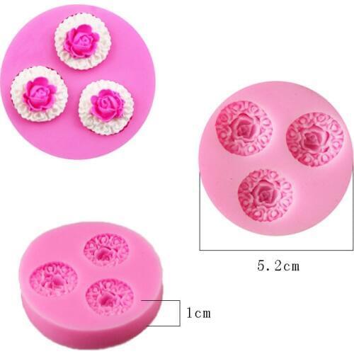 3D rose flower decoration acrylic resin silicone mold fondant molds cake decorating tools sugarcraft chocolate soap mould 50-99