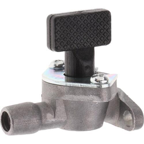 49cc 47cc Carburetor Switch Mini Bike Petrol Tap Metal Motorcycle Accessory Silver Color
