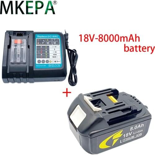 BL1860 Rechargeable Battery 18 V 8000mAh Lithium ion for Makita 18v BatteryBL1860B LXT 400+charger