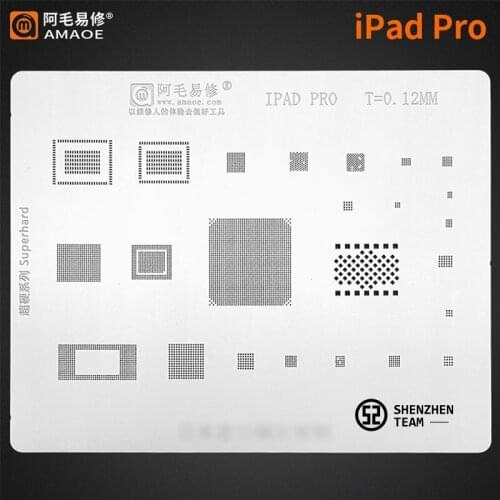 Amaoe Stencil For iPad Pro 12.9 10.5 9.7 A1584 A1852 A1674 A1671 CPU Reballing Wifi Nand Power RAM Audio IC Chip Tin Plant Net