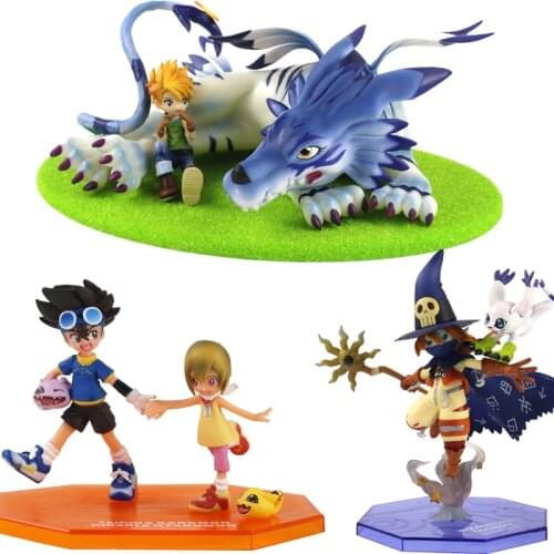 Digital Adventures Figures Taichi Yagami Hikari Ishida Yamato Garurumon Koromon Tailmon Wizarmon Anime Collectible Model Toys