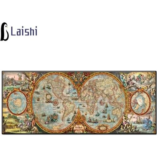 Large Diamond Painting Retro World Map Section Diamond Embroidery Sale 5D Full Resin Square Round Diamonds Mosaic Art Home Decor