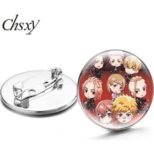 Anime Tokyo Revengers Brooches Cartoon Pattern Collection Handmade Glass Badges Jackets Schoolbag Lapel Pins Jewelry Souvenir