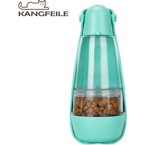 KANGFEILE Dog Water Bottle + Food Bottle Dispenser Pet Feeders Bowls for Dogs Cats Portable Drinking Water Cup Pet Products