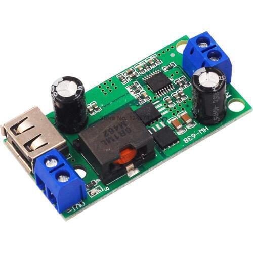 DC-DC 9V 12V 24V 36V To 5V/5A Step-down Module Regulated High Power Vehicle Voltage Stabilized Power Converter Module