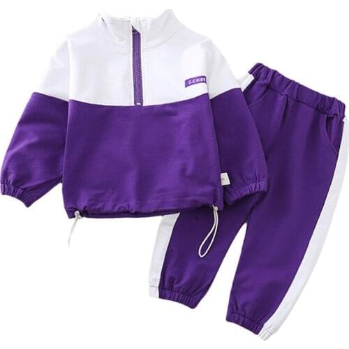 Spring Autumn Children Boys Girls Sport Clothes Baby Cotton Jacket Pants 2Pcs/sets Fashion Toddler Tracksuits Kids Casual Suits