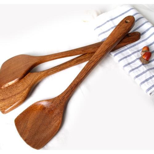Wooden Shovel Non Stick Pot Special Long Handle 33.5cm Wood