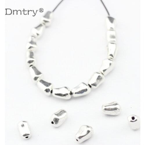 Dmtry 10pcs/lot Wholesale Antique Silver DIY Handmade DIY Irregular Beads For Making Jewelry Necklace Bracelets Gift LC0172