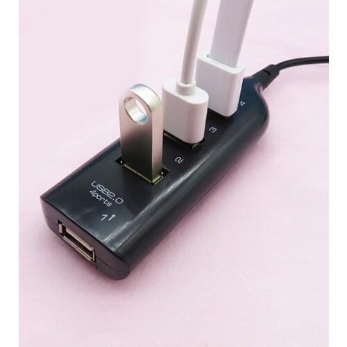 Electronic Tool 4-Port USB 2.0 Hub Splitter Extender Splitter with 1.6 Feet Cable for Computer Flash Drive Mobile Hard Drive