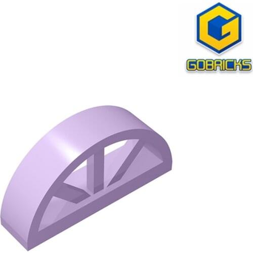 Gobricks GDS-873 Window 1 x 4 x 1 2/3 with Spoked Rounded Top compatible 20309 pieces of childrens toys