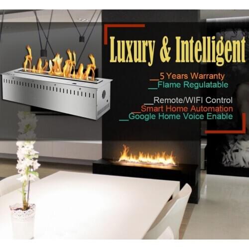 Inno-Fire 60 inch biothanol electric fireplace wifi controlled burner smart burner