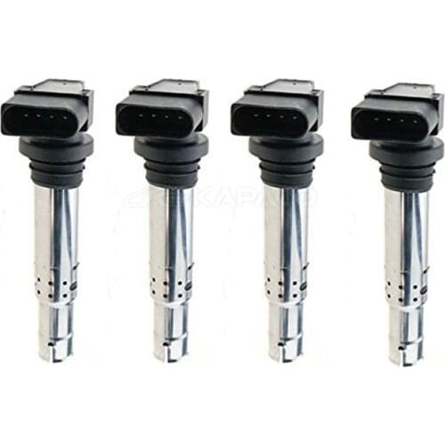 4 PCS NEW 036 905 715 F Ignition Systems Coil For VW Golf Jetta Bora Beetle Polo Sharan AUDI A1 A3 1.6FSI 1.4T 0986221023